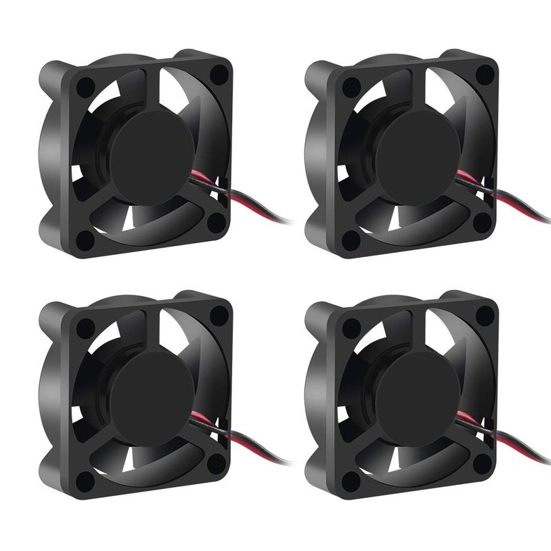 Dorhea 30x30x10mm 12V Fan DC Brushless Cooling Fan 3010 DC 12V Compatible with 3D Printer Extruder Hotend V6 V5 CPU 2Pin (4 PCS) - Image 1